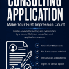 Consulting cover letter editing service with document checklist and StrategyCase logo.