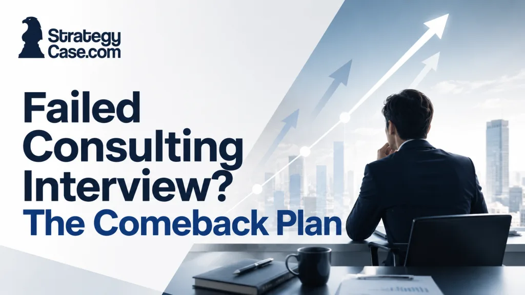 Failed consulting interview comeback plan for candidates preparing to reapply and improve their interview performance