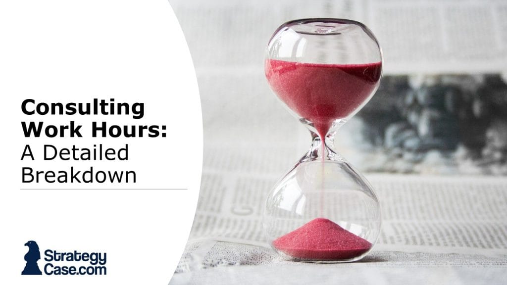 the image is the cover of an article on how much mckinsey consultants work