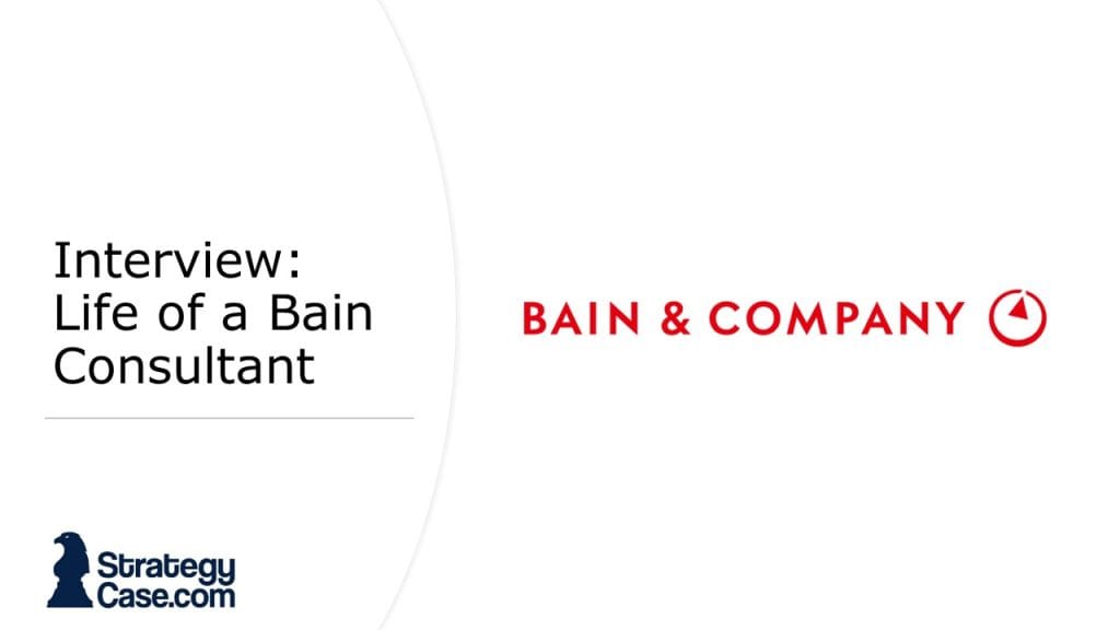 The image is the cover for the article of the interview with a Bain consultant