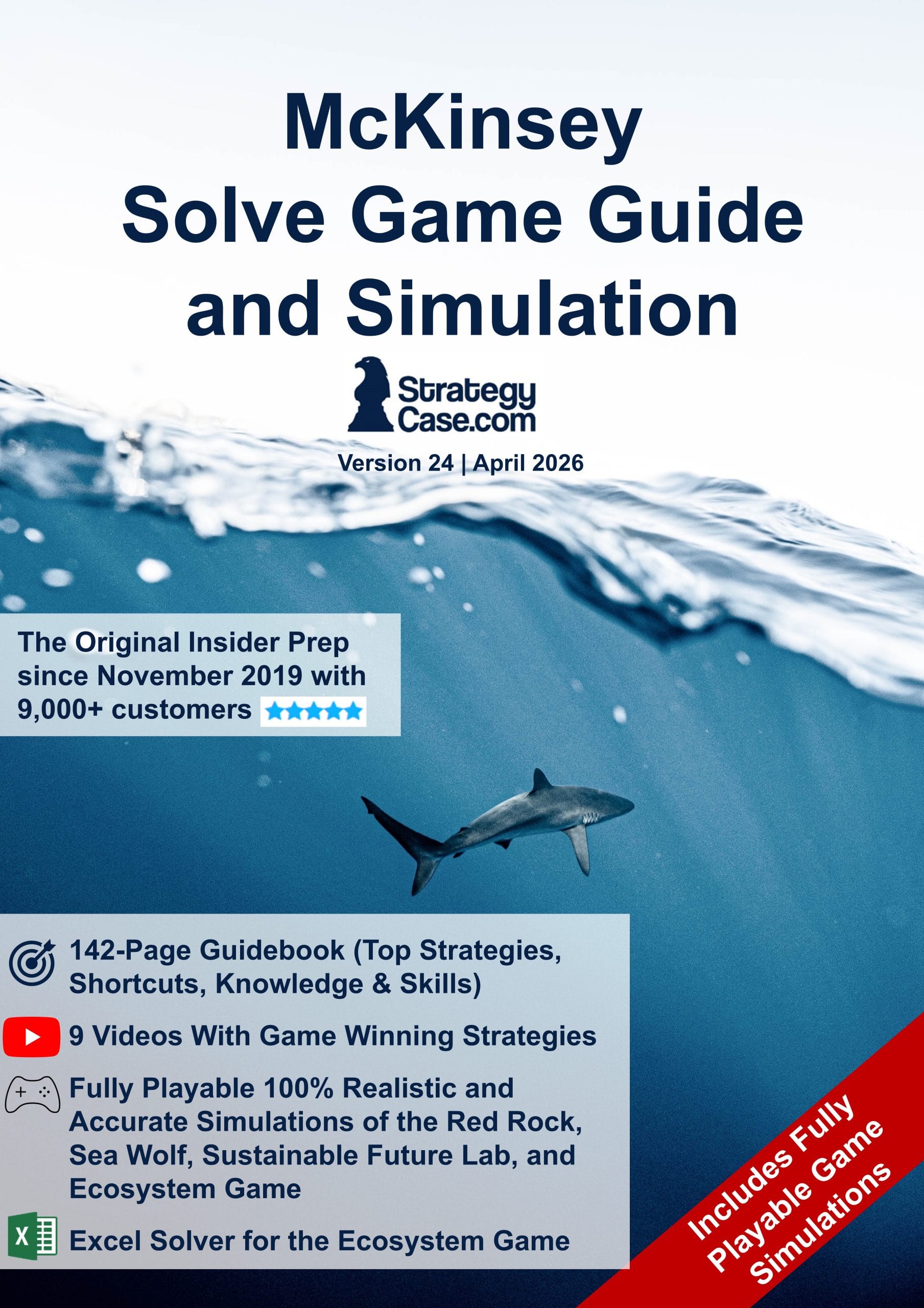 cover of the strategycase.com mckinsey solve game guidebook version 24