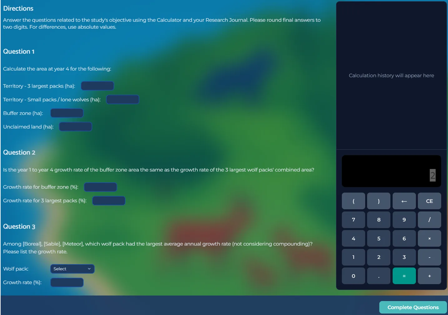 screenshot of the mckinsey red rock game