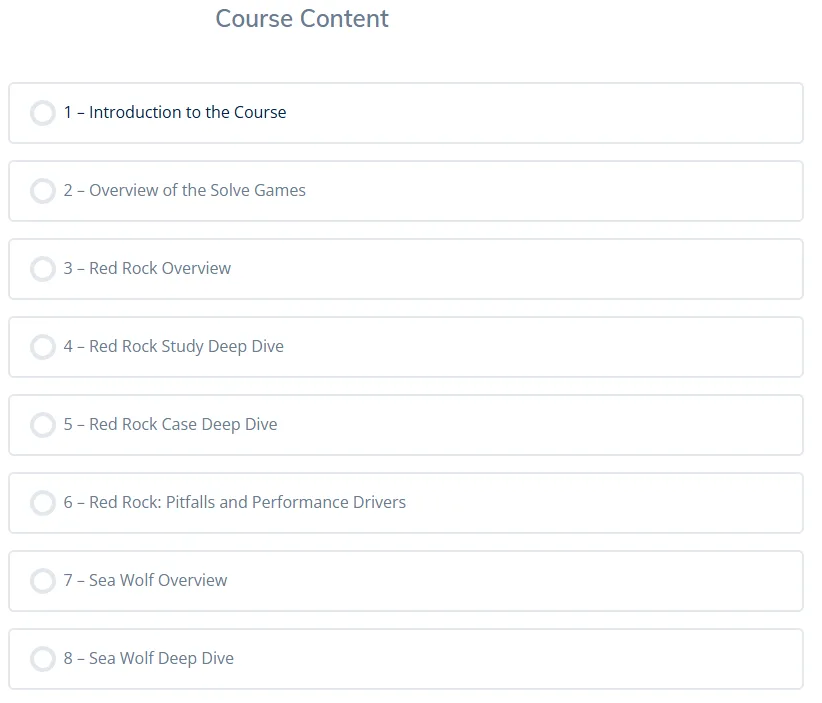 overview of the mckinsey solve game video course