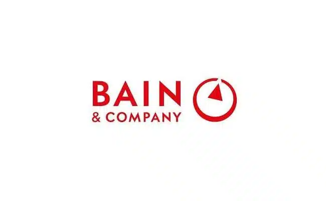 the image shows the logo of bain and company