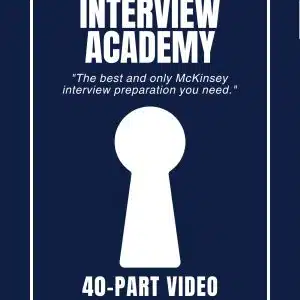 the image is the cover of the ready for mcKinsey Case Interview Consulting video academy