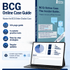 BCG Online Case Guide product image with book cover, sample test screen, and key features