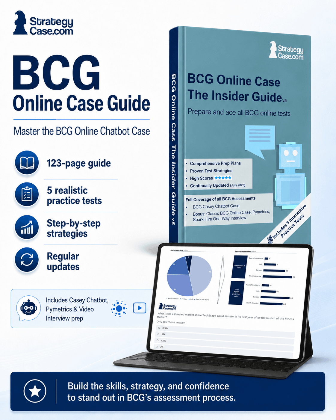 bcg-online-case-guide-product-image BCG Online Case Guide product image with book cover, sample test screen, and key features