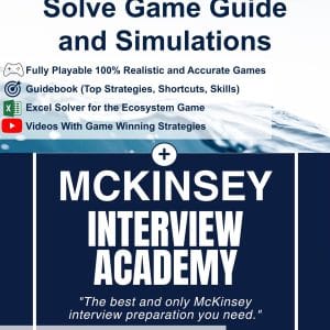 cover for the product bundle of mckinsey solve game simulation and guide and mckinsey interview academy