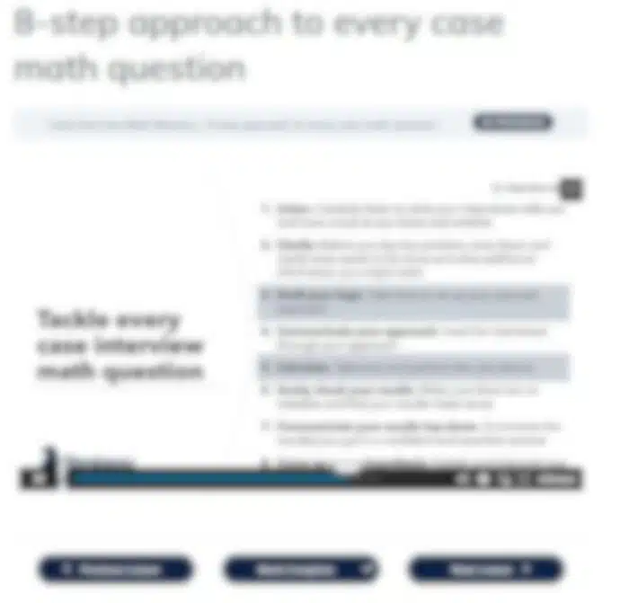 blurred example of the case math mastery course