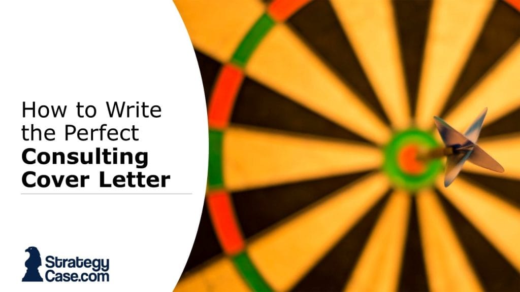 the image is the cover of the article on how to create a consulting cover letter
