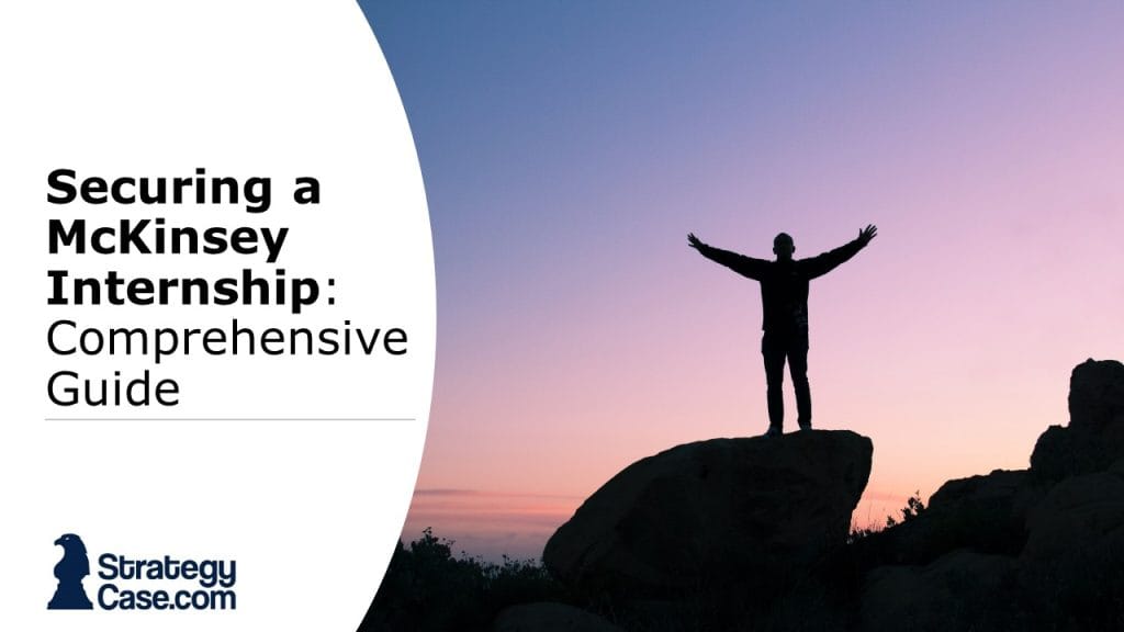 the image is the cover of the article on how to get a mckinsey internship