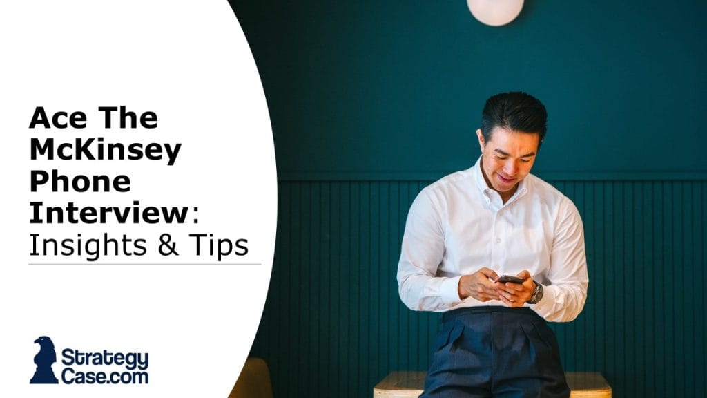 the image is the cover on an article on the mckinsey phone interview