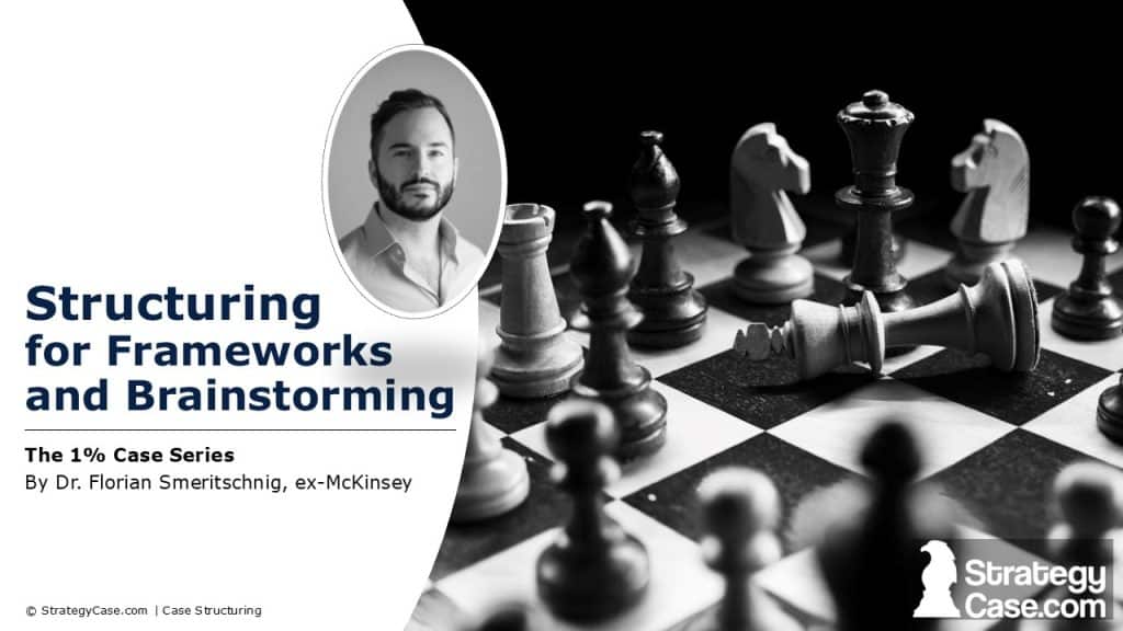 the image is the cover for a course on frameworks and brainstorming