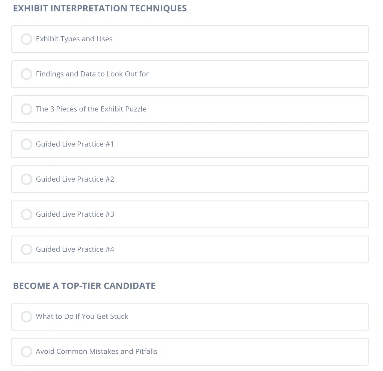 overview of the case interview chart interpretation course content