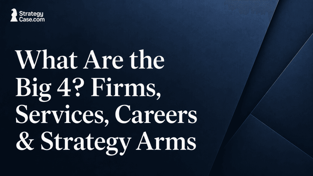 What Are the Big 4 firms, services, careers, and strategy arms cover image