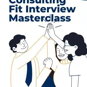 the image is the cover of the consulting fit interview masterclass program by strategycase.com
