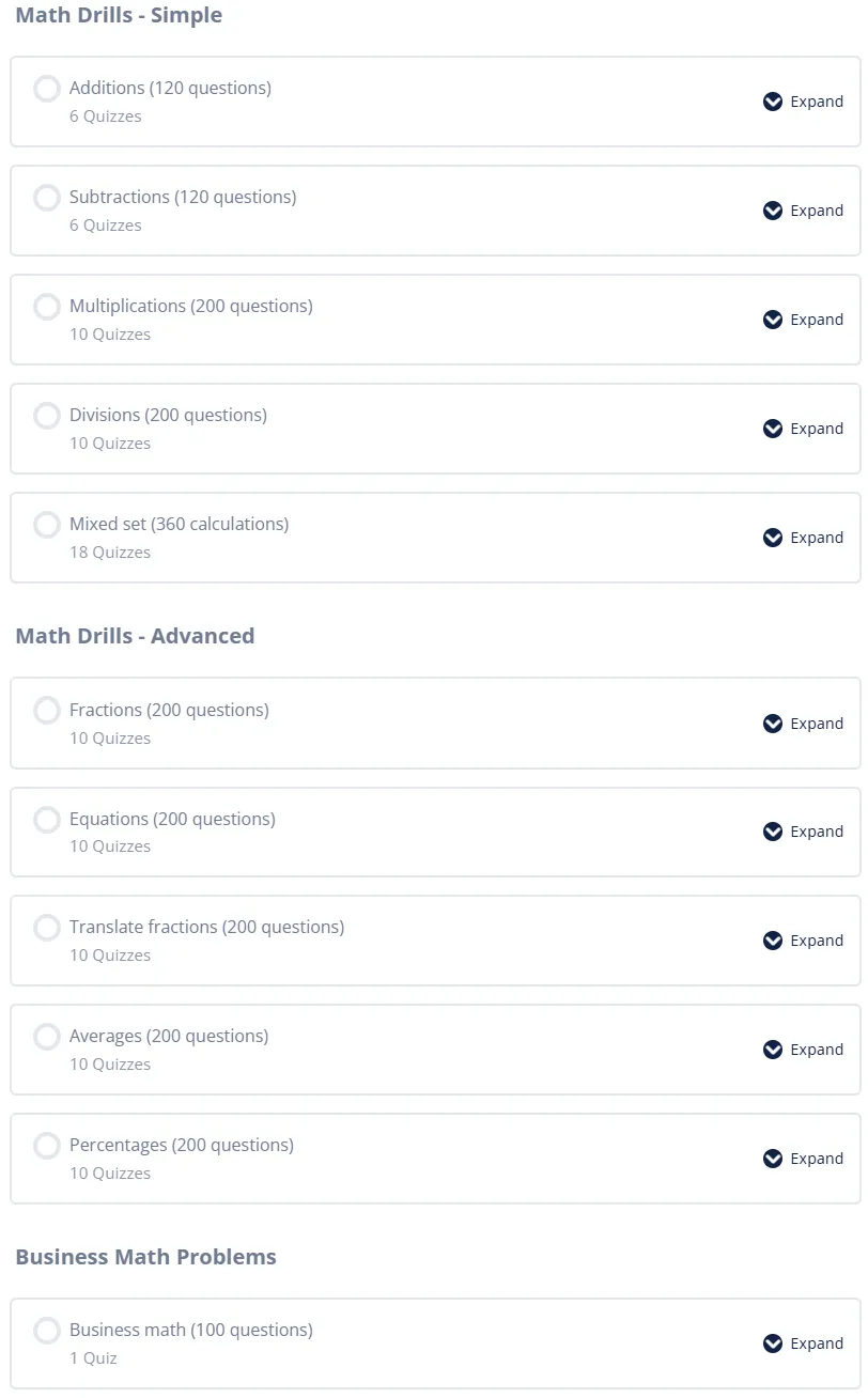 overview of the case interview math mastery course content