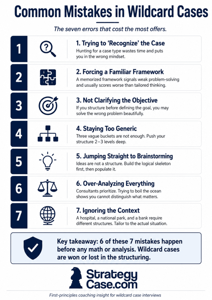 common-mistakes-in-wildcard-cases Seven common wildcard case interview mistakes, showing why poor structuring costs consulting offers.