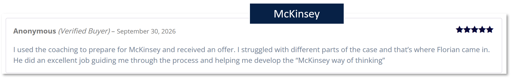 Client review screenshot